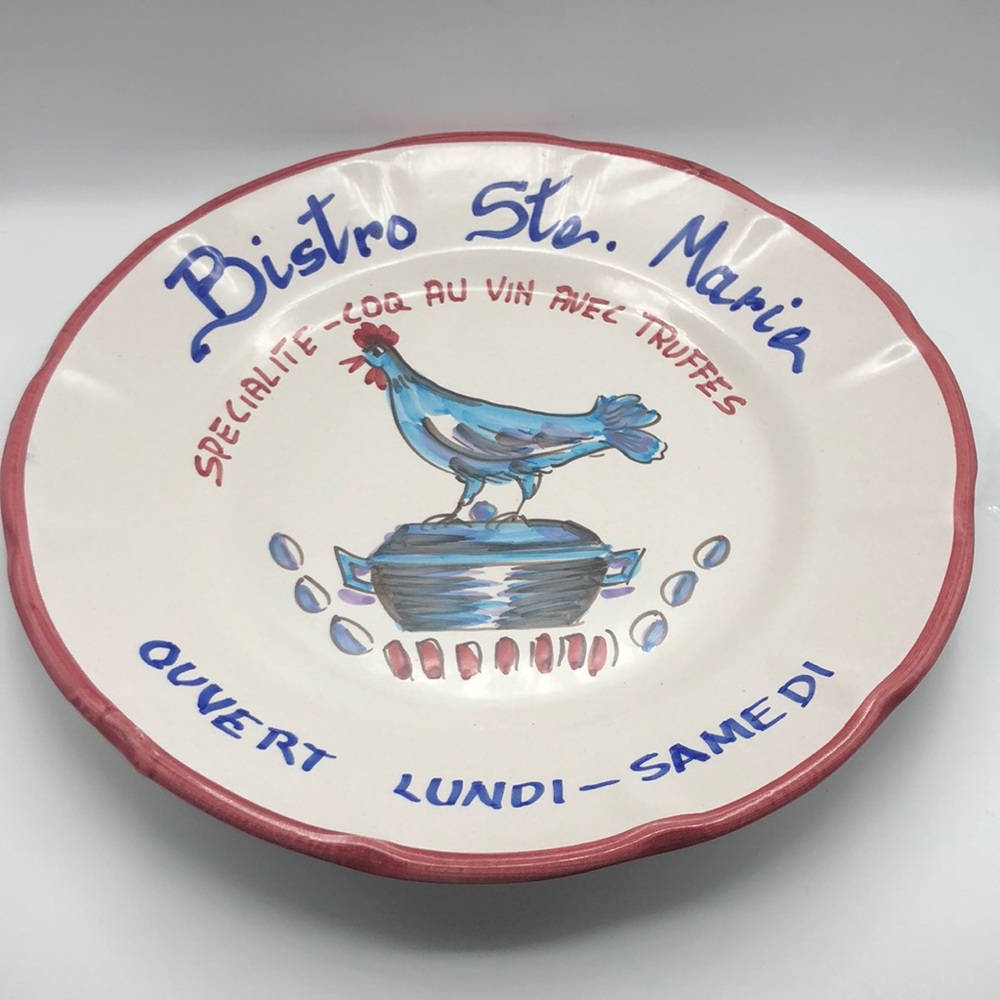 SOLIMENE VIETRI ITALY 10" Dinner Plate "Bistro Ste. Marie" by Anthro